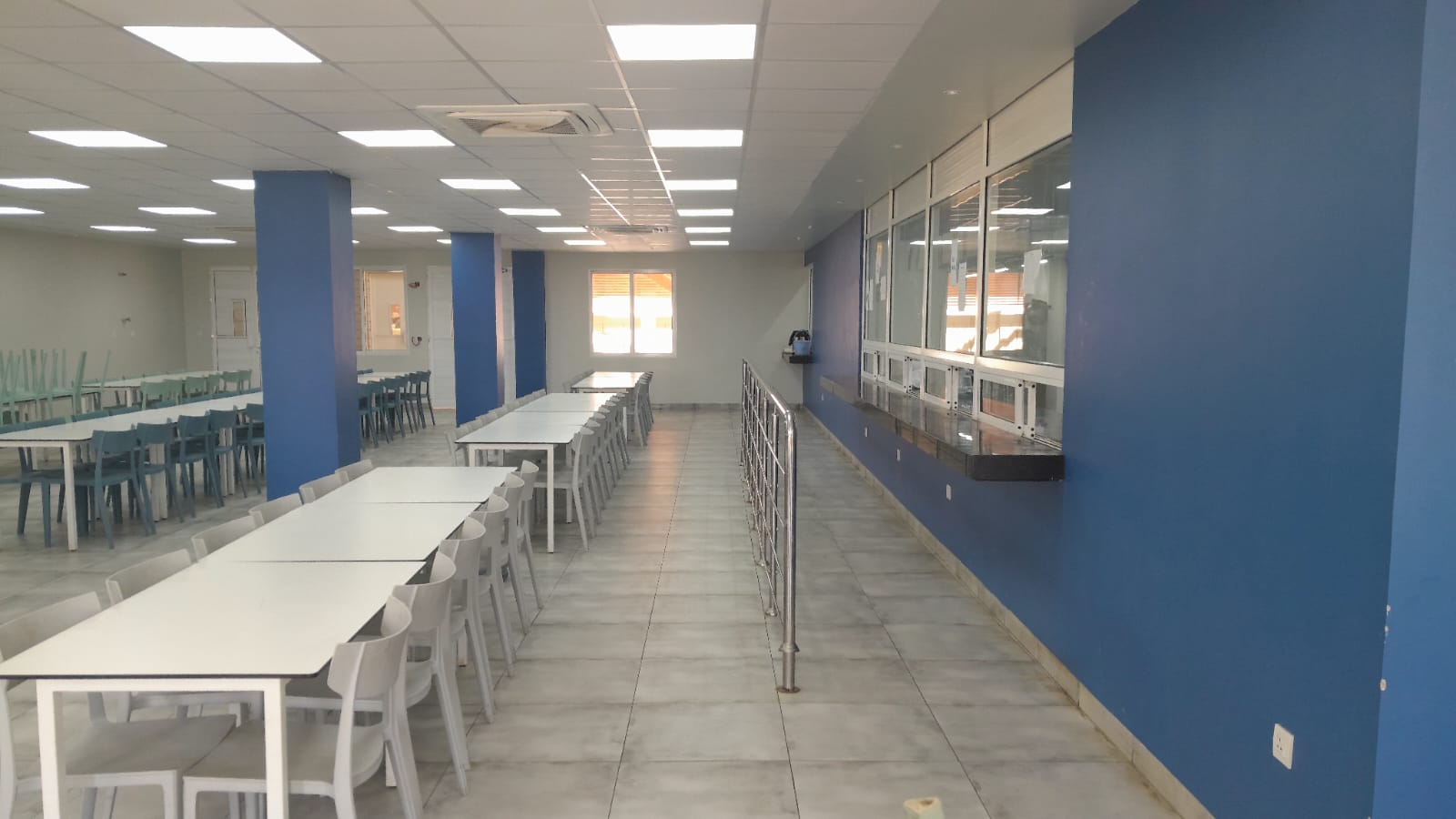 Completed staff canteen fit-out, Pakistan Cables Nooriabad