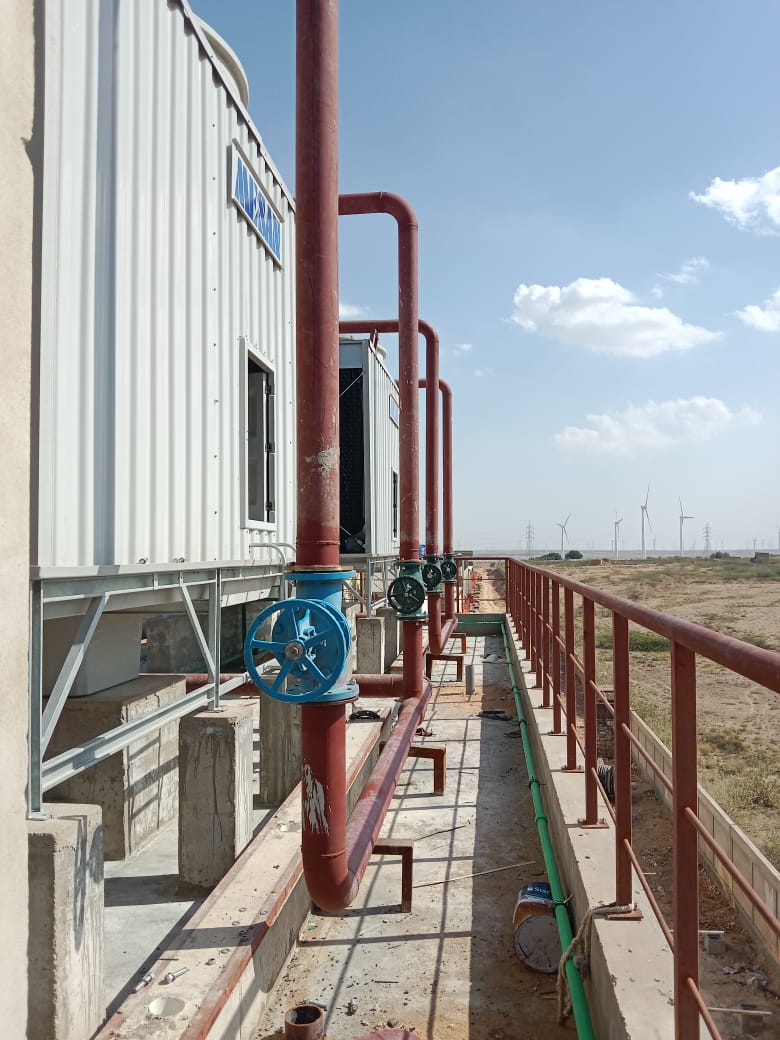 Completed cooling towers, Pakistan Cables cogeneration plant